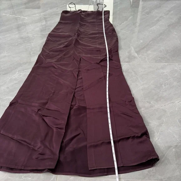 Women’s Massimo Dutti Studio Spaghetti Strap High Slit Formal Dress 9276 Medium - Picture 16 of 16